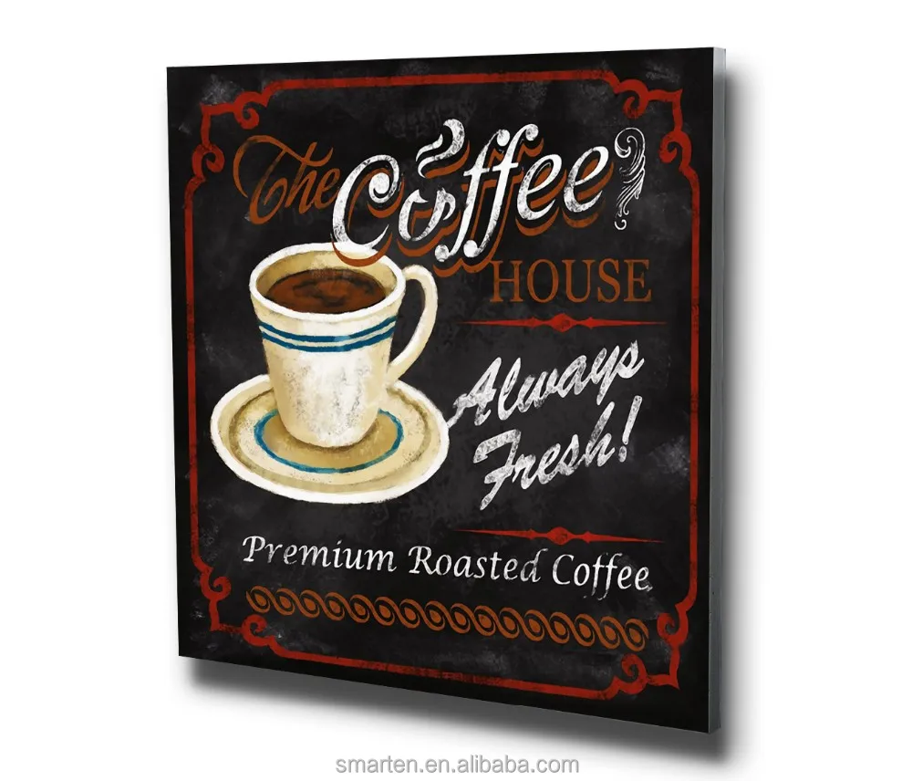 Coffee Shopp Interiors Design Cafe Vintage Wall Decoration