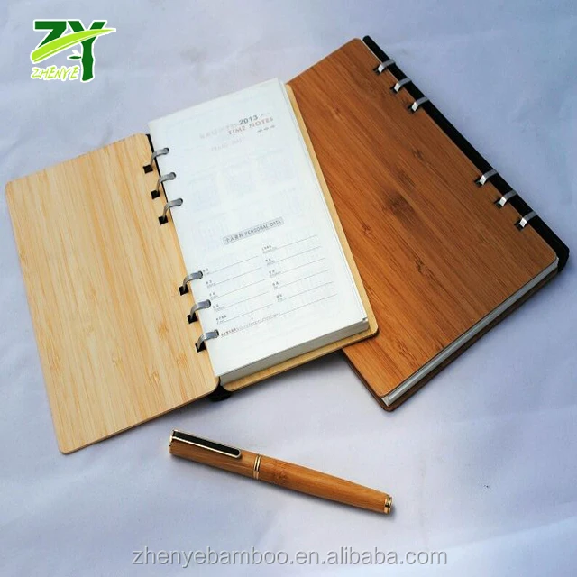 
ZY-851 Bamboo Notebook with Pen Inside Multi Purpose Notebook Factory Wholesale Price ! 