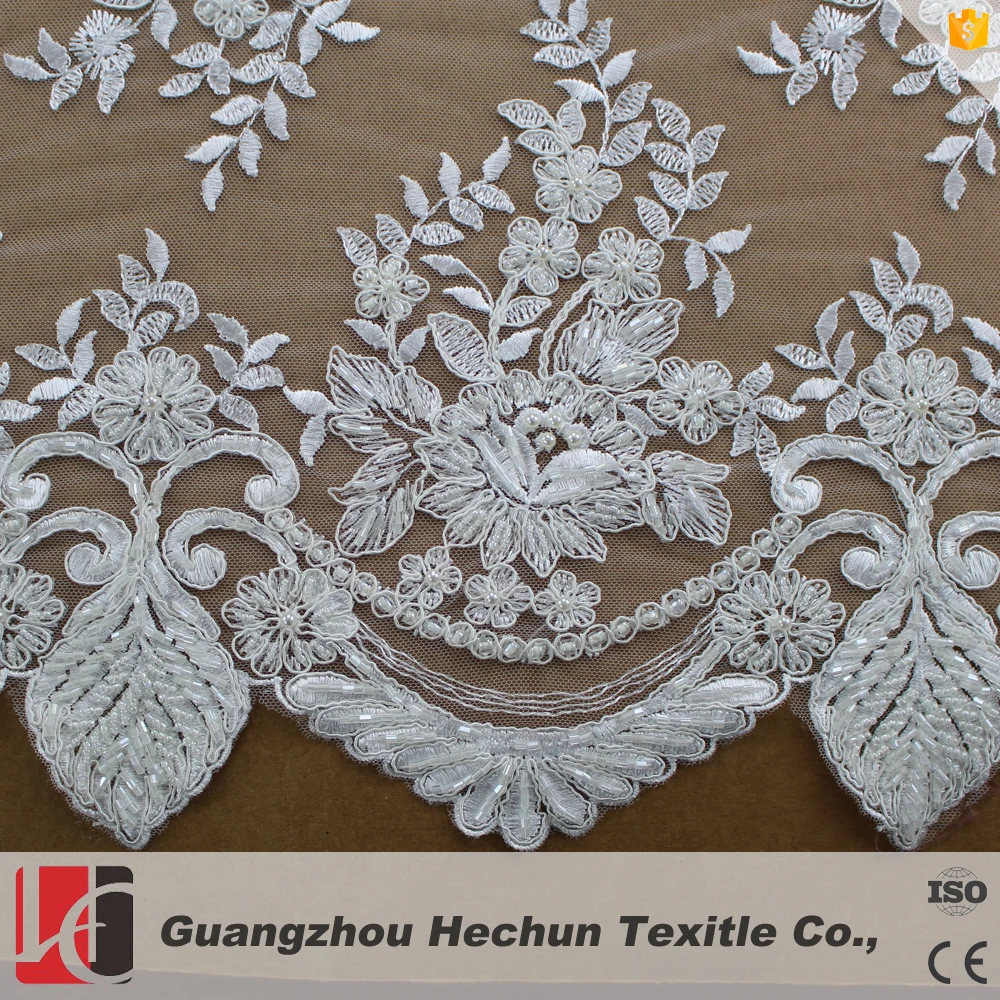 HC-0600 Hechun распродажа, черная вышитая Проводная кружевная ткань