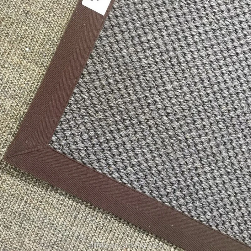 Tiger eye grey color sisal mat, rug and carpet