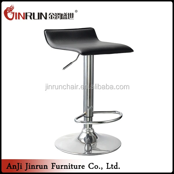 Современный высокий стул, черные регулируемые кожаные барные стулья