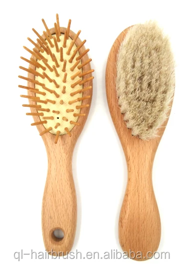Hair brush factory wholesale Eco-Friendly oval wood antistatic wooden hair brush