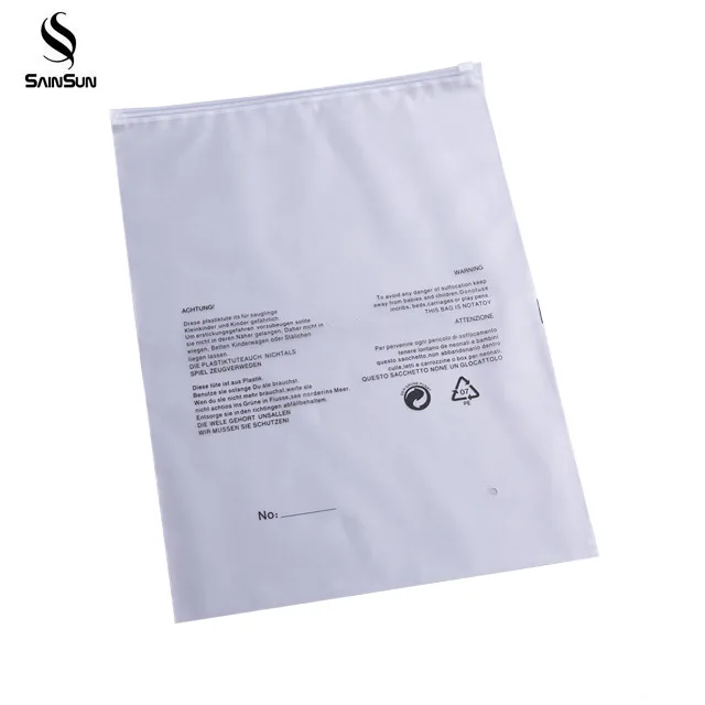 
Pe Transparent Muslin Custom Printed Garment Suit Packaging Pouch Bags Small With Logo 