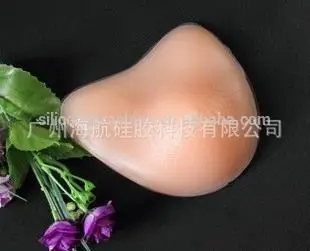 2016 triangle-shape silicone artificial breast forms silicone fake breast for men hot open breast forms