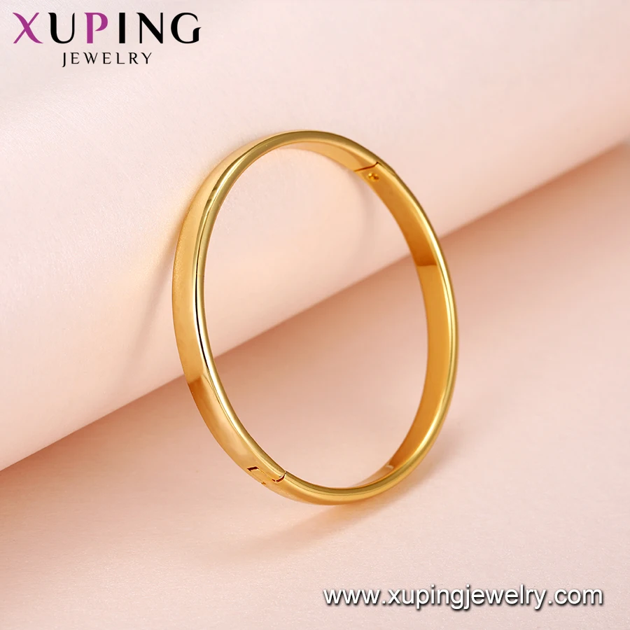 52508xuping Special Offer 6mm 24k Gold Jewelry Bangle, Classical Design Economical Wedding Party Women Jewelry Bangle