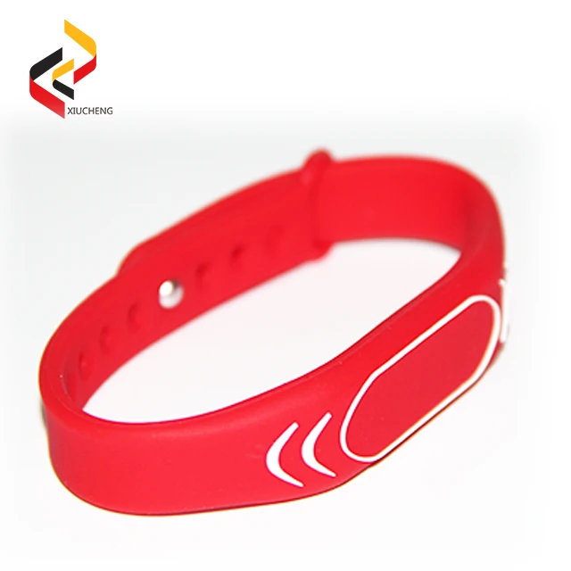 Proximity Radio Frequency Identification RFID Silicone ID Bracelet With Chip