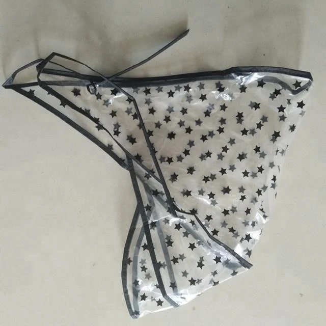 Factory Sell Fashionable Waterproof clear Plastic Rain Bonnet/rain Hood