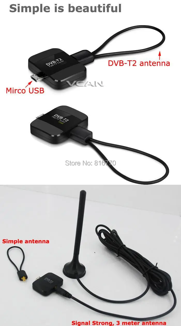 dream tv box iptv box DVB-T2I Android DVB-T2 DVB-T TV receiver for Phone Micro USB TV tuner apk