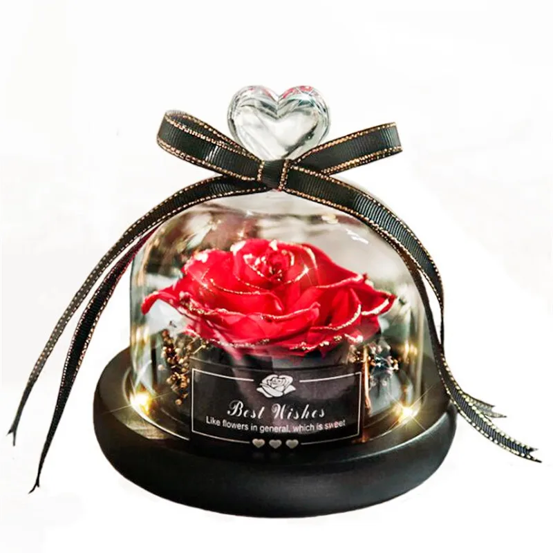 Preserved rose in glass dome with preserved flowers rose in glass globe ball wholesale
