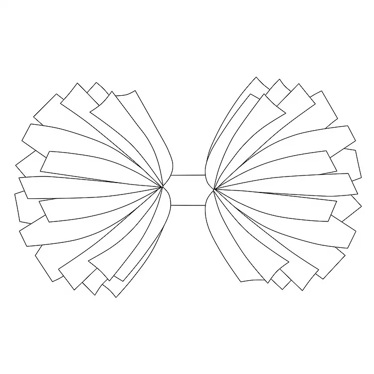 baton handle 6 inch cheerleading zebra pom poms manufacture in China