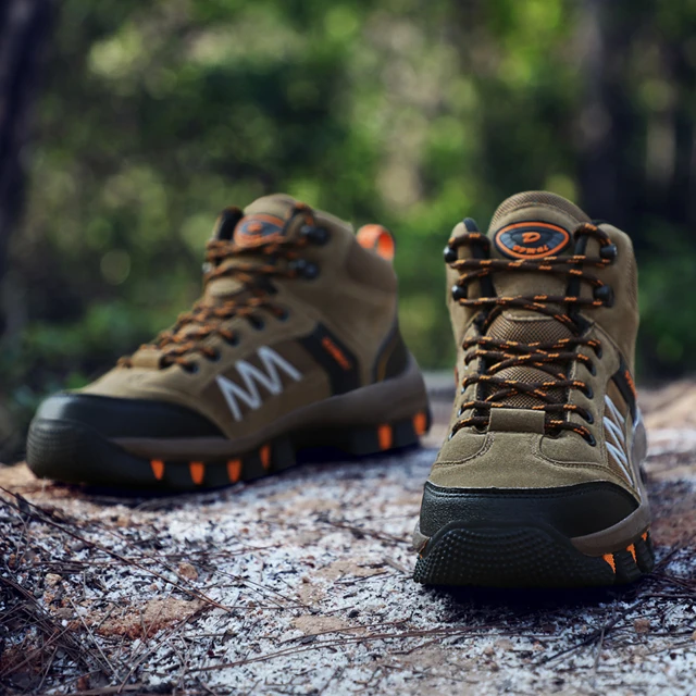 
2019 Outdoor Water Proof Hiking Boot Mens Suede Leather Waterproof Hiking Running Sport Shoes Lace Up Trekking Sports Sneakers 