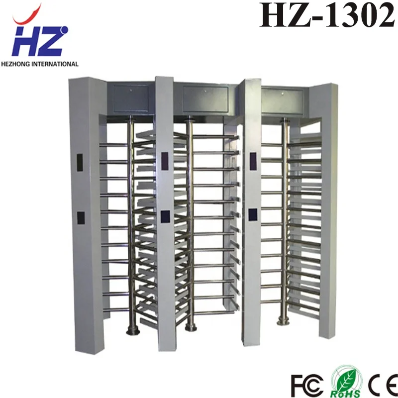 Electronic Full Height Three Channel Automatic Stainless Steel Security Turnstile