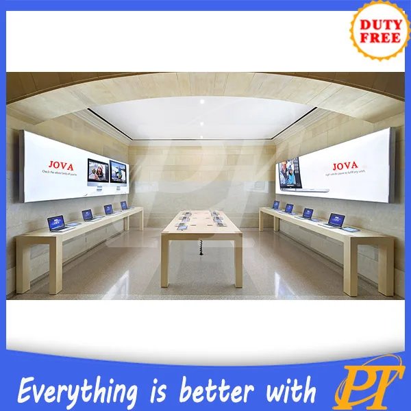 Computer shop showcase decoration, computer display table