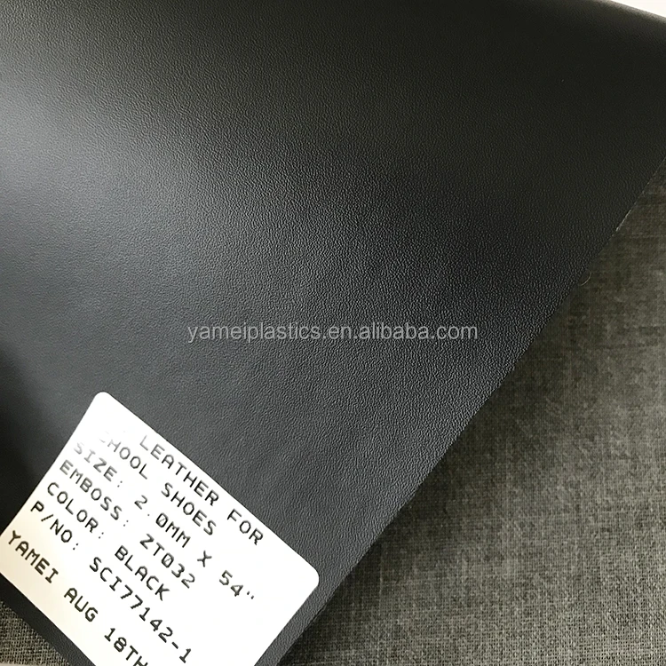 2.0mm footwear PVC fabric leather for men leather shoes