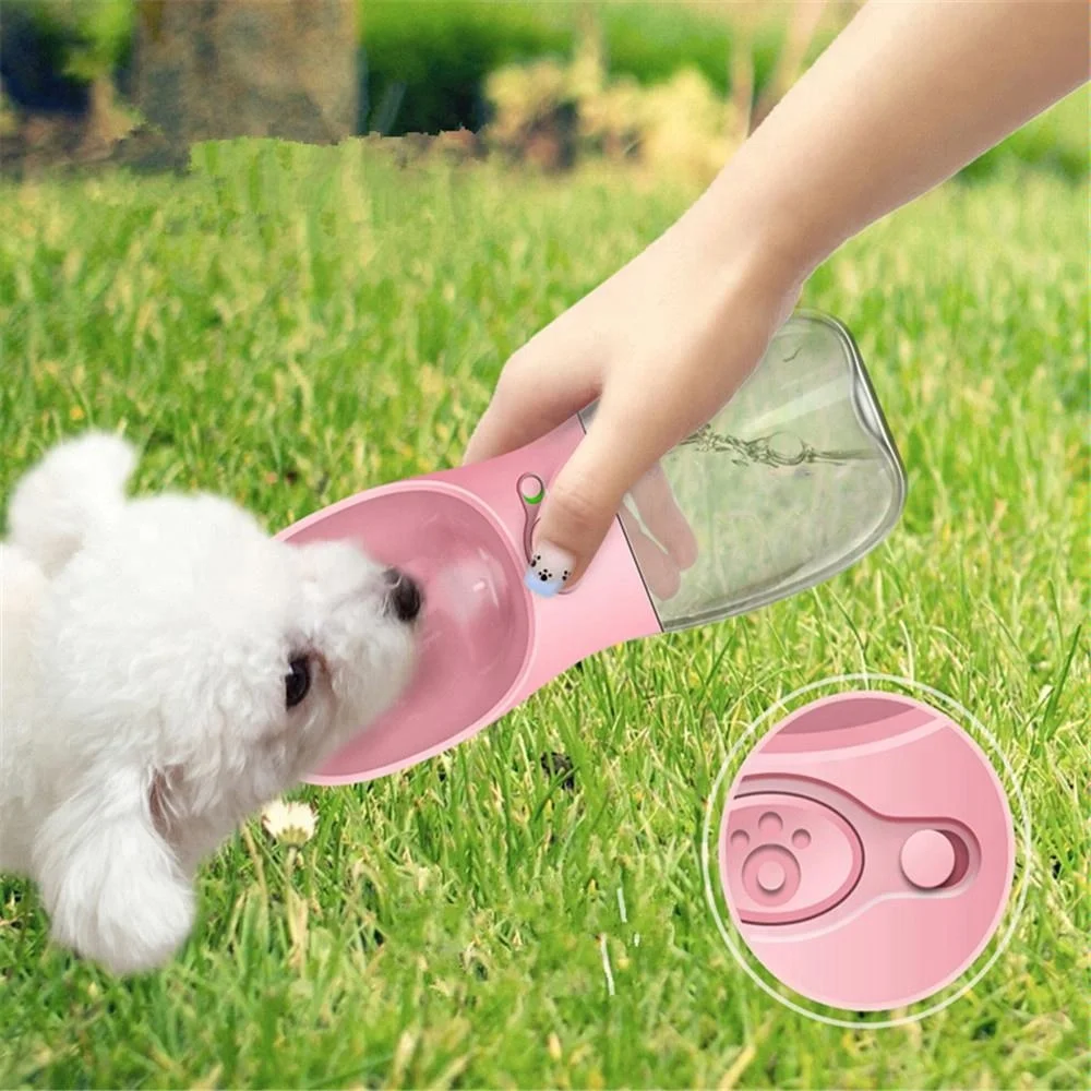 
Premium quality fashion pets portable drinking water cup with big trough 12OZ 