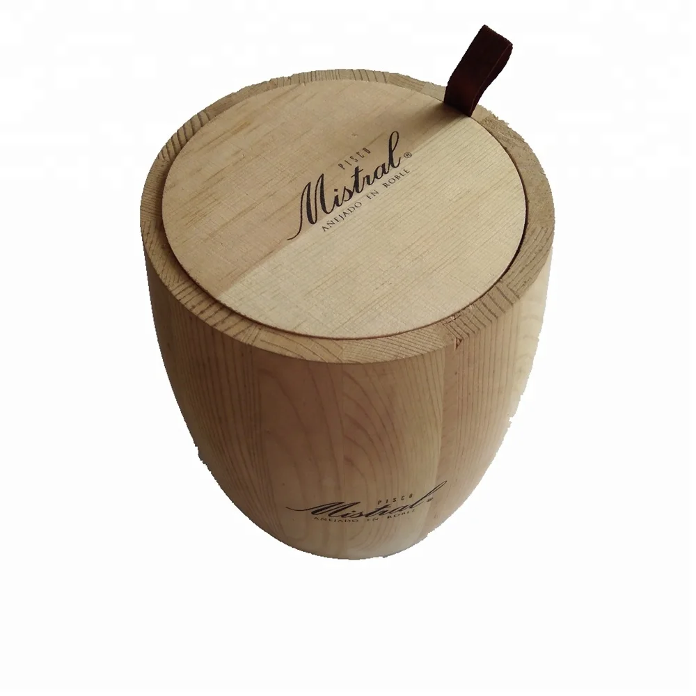 on sale eco-friendly movable lid wood tea box mini coffee bean barrel