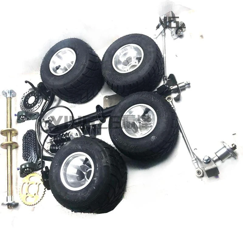 Колесная шина для картинга, картинга, UTV, багги 10X4,50-5 дюймов, 65 см, Задняя звездочка, тормозной диск, ротор, передний руль для квадроцикла