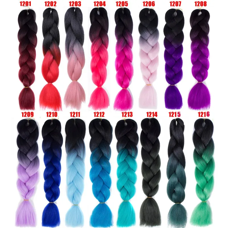 
Factory wholesale price hair extension 24inch synthetic jumbo hair braid 100g synthetic braiding hair 
