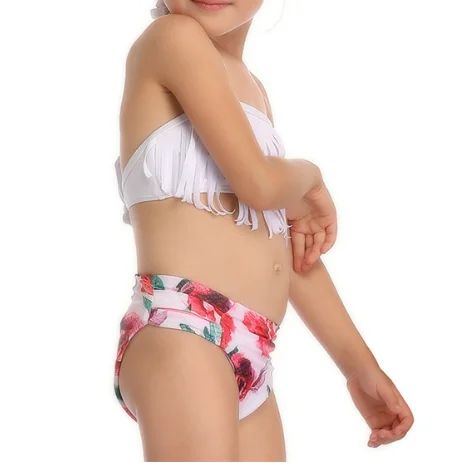 Wholesale Comfortable Tassel Kids Bathing Suit