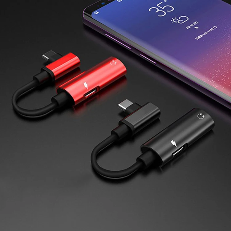 2 в 1 кабель-преобразователь 90 градусов Usb Тип C на 3 5 мм разъем для наушников аудио адаптер телефона Android