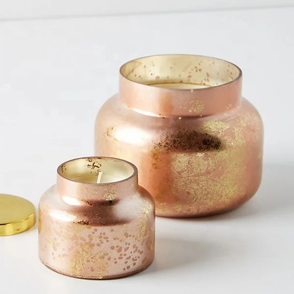 Candle Jar Metal Lid Bulk Wax Scented Candle for Air Freshener Scented Glass Home Decoration Aromatherapy Pillar