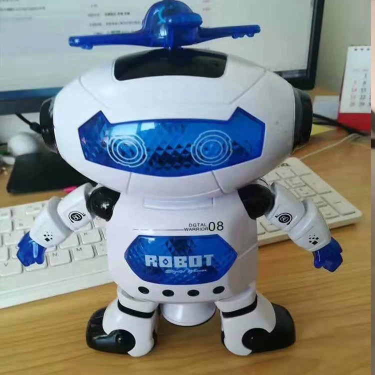 Dancing robot with light and music,  cute lovely robot christmas festival gift  toys  popular for kids 360 degree