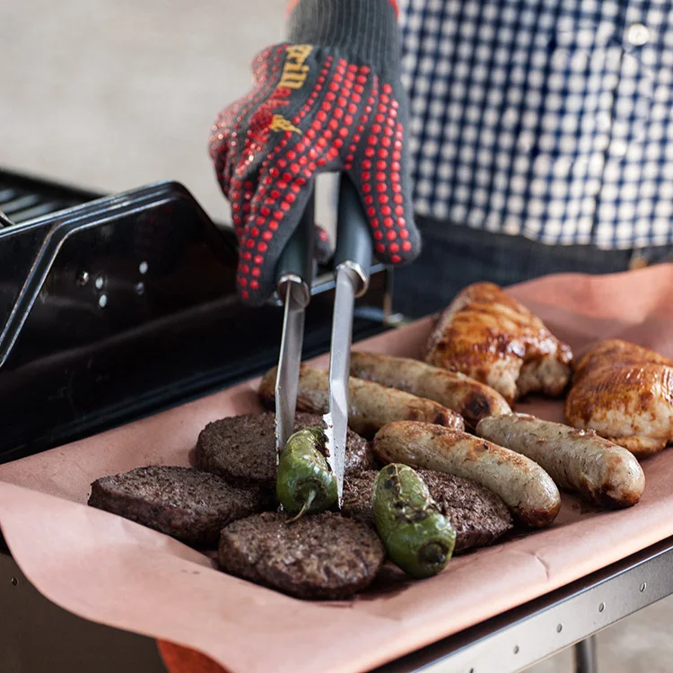 online Hot Sale  Professional Eco -friendly Food Grade 4pcs BBQ Utensil Set Stainless Steel Barbecue Tool Set