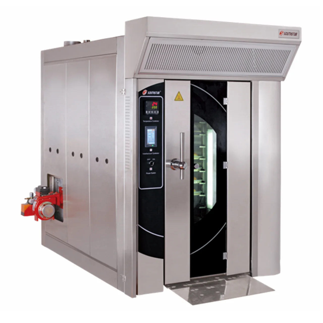 Дизельная Вращающаяся печь 1 тележка 12 лотков для хлеба и печенья