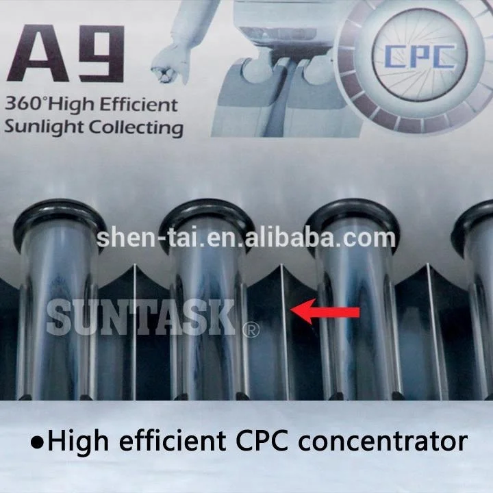 Suntask CPC high efficiency 316L pressurized solar water heater