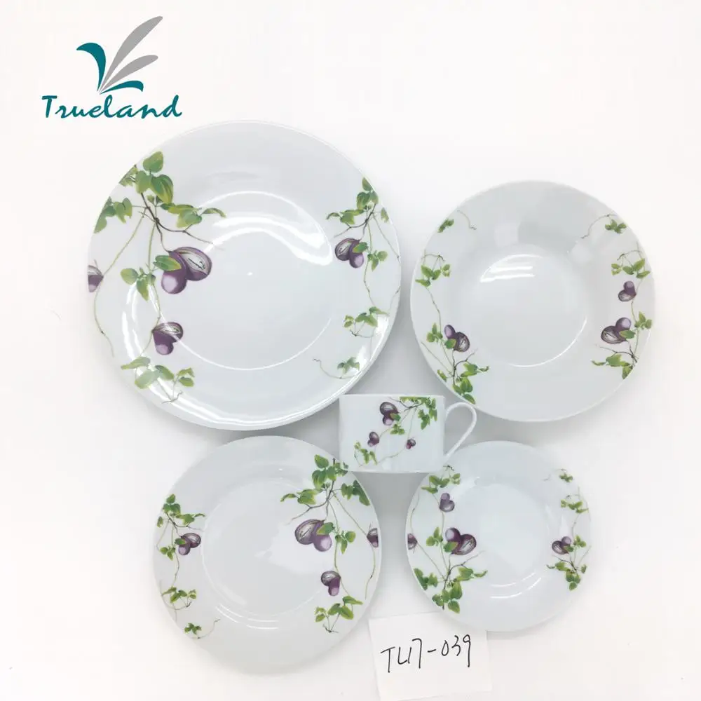 
Porcelain Tunisia Classic Complete Dinnerware Sets White 