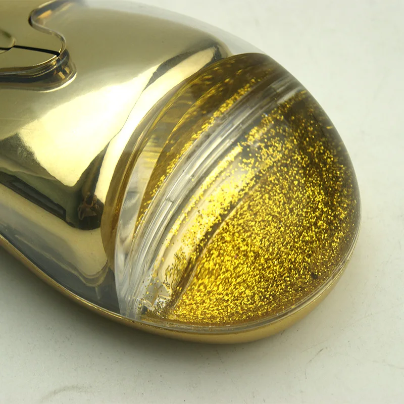 Wholesale glitter powder  wireless aqua mouse  with custom design