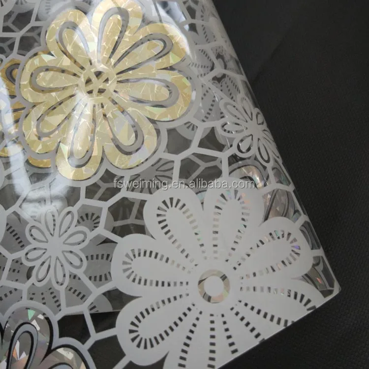 High Quality Modern Flower PVC Transparent Table Cloth