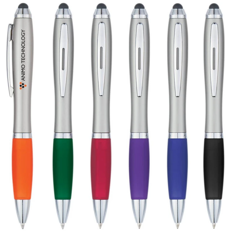 Custom Logo Plastic Stylus Ball Pen