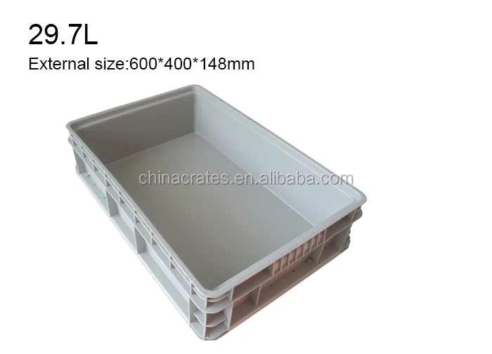QS Wholesale Euro Heavy Duty Stackable Plastic Crate Buy Stock Parts Tote Custom Bins for Sale Storage Bins for Warehouse