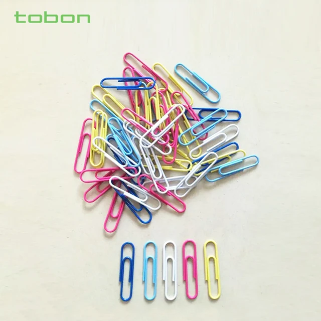 Nickel plated metal paperclips 33mm