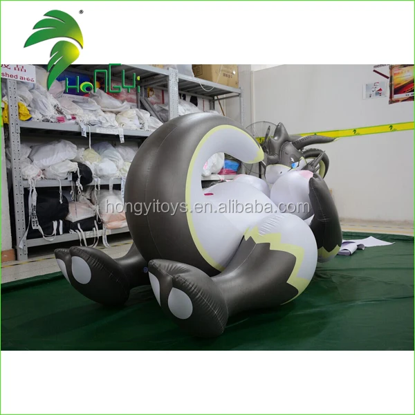 Hongyi New Style Lying Large Cartoon Character / Sexy Inflatable Dragon