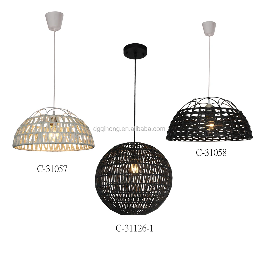 new designfashion paper rope wicker ceiling hanging pendant lamp light