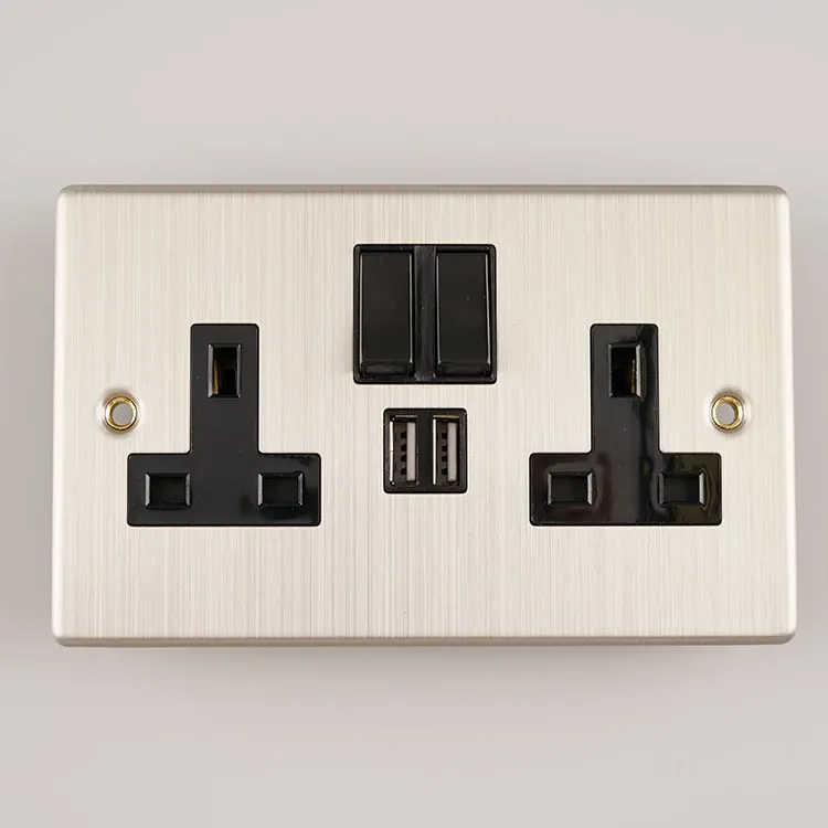 Настенная розетка WK 13A с 2 USB-портами для зарядного устройства