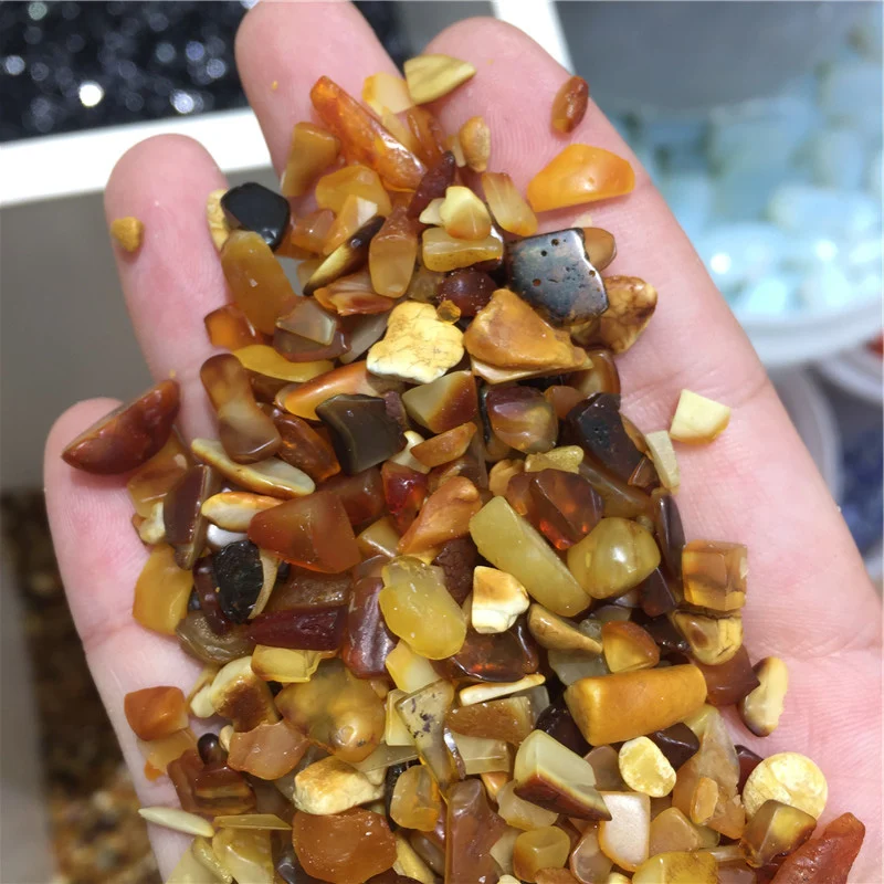 
Natural Rock Beeswax Rough Stones Raw Amber Gravel For Home Decor 