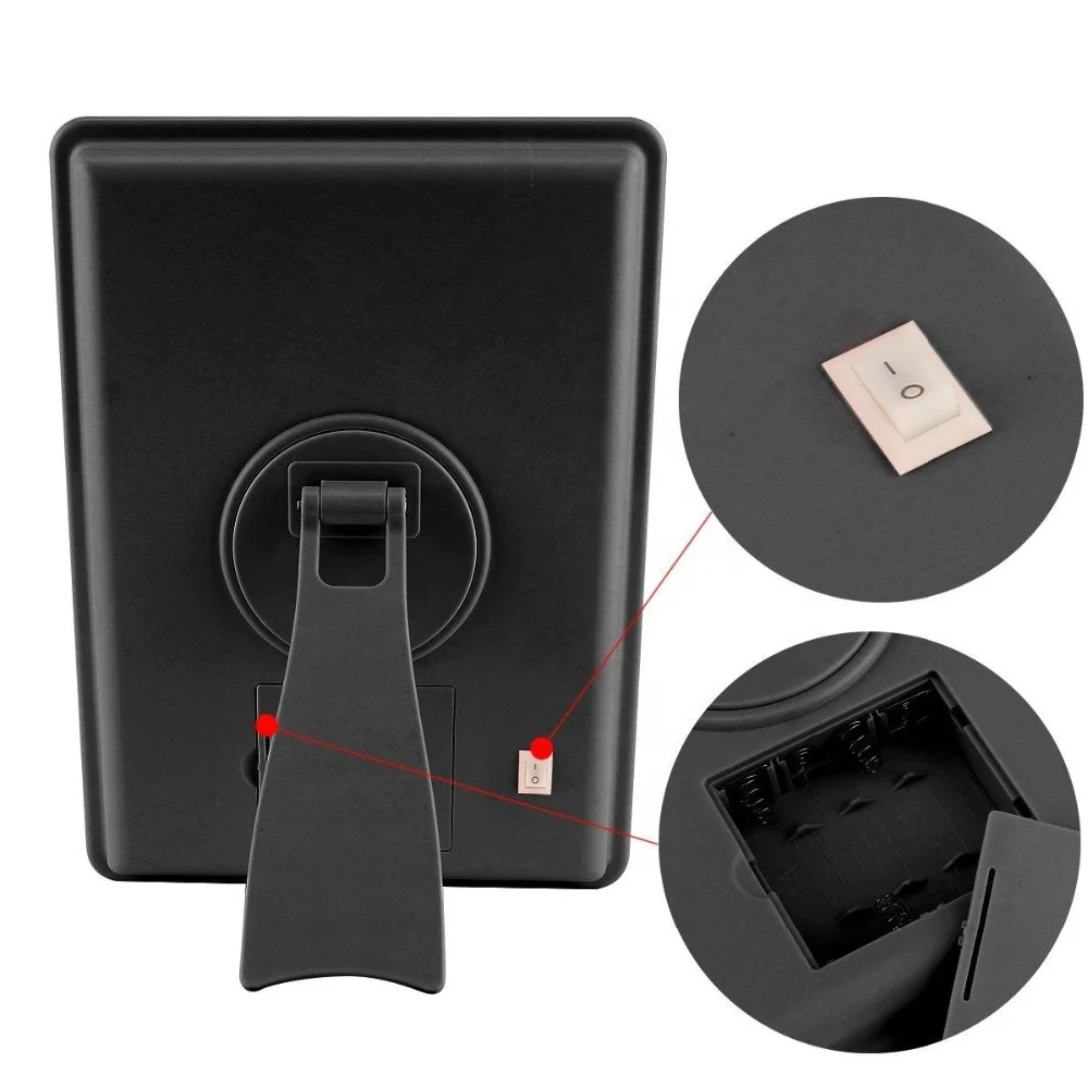 Melason Makeup 16 Led Makeup Mirror with Touch Dimmer Switch Battery Operated Stand