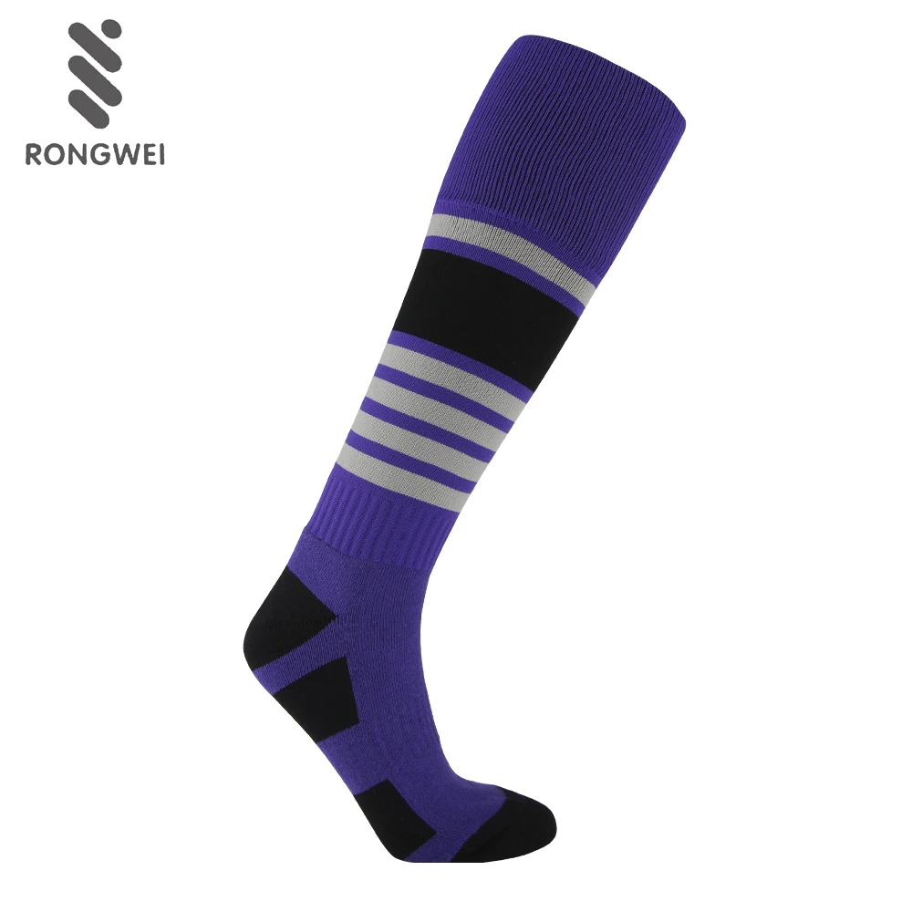 Hot Sale Good Quality Purple Color Stitching Soccer Socks Training Accessories
