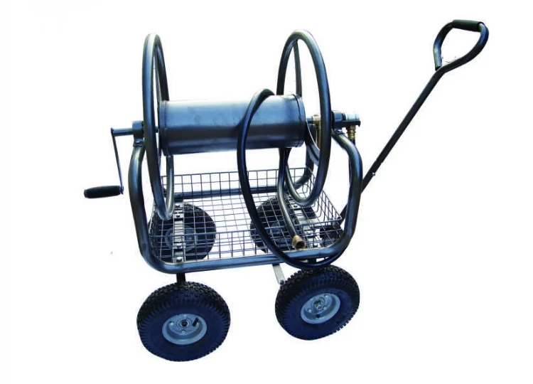 Four Wheel Portable Water Pipe Tool Garden Hose Reel Cart