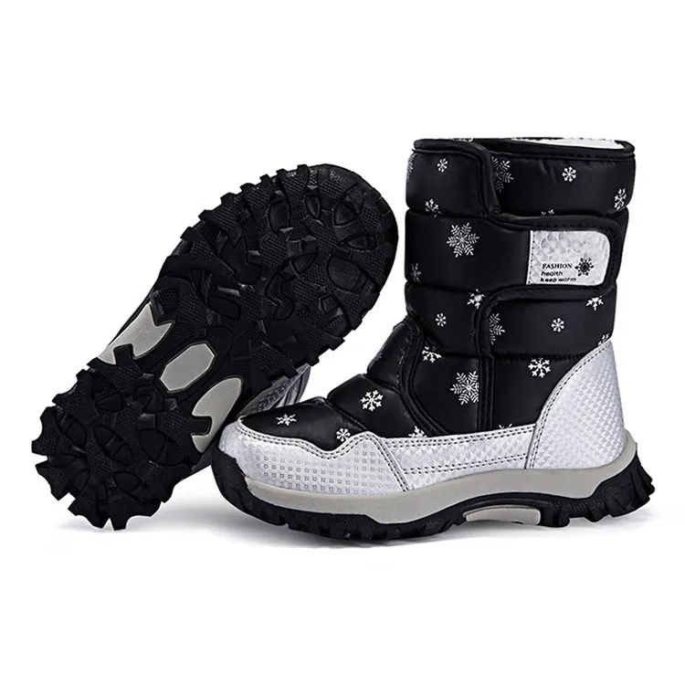 Нескользящие зимние уличные ботинки, детские зимние ботинки для девочек