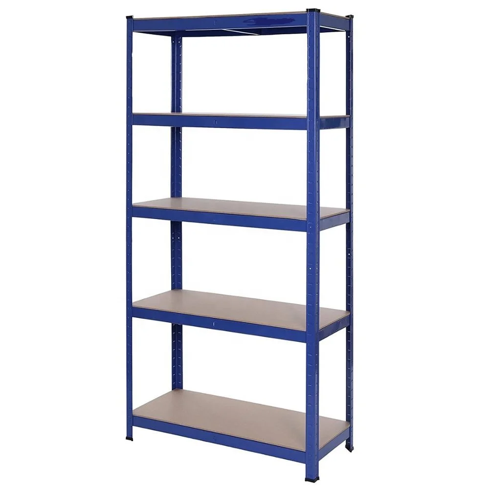 KINDE Powder-Coating Boltless Metal Shelving Units With 5 Adjustable High Density Moulded Chipboard Shelves
