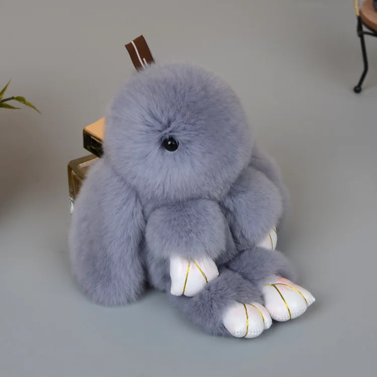 2017 hottest rabbit keychain rex rabbit fur bunny keychain cute and pretty copenhagen rabbit keychain for bag and for car