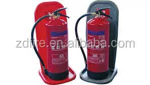 Red single and double fire extinguisher stand,fire fighting equipment