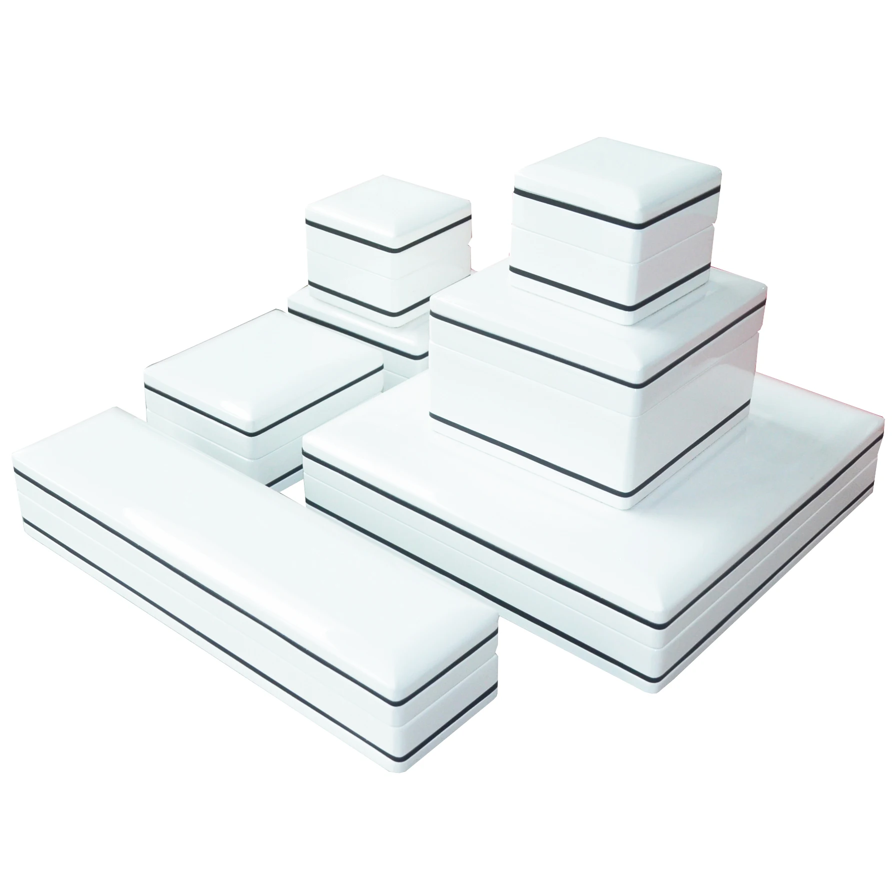 Sundo глянцевая печать логотипа ювелирных изделий упаковка Роскошный белый costom деревянная коробка ювелирных изделий