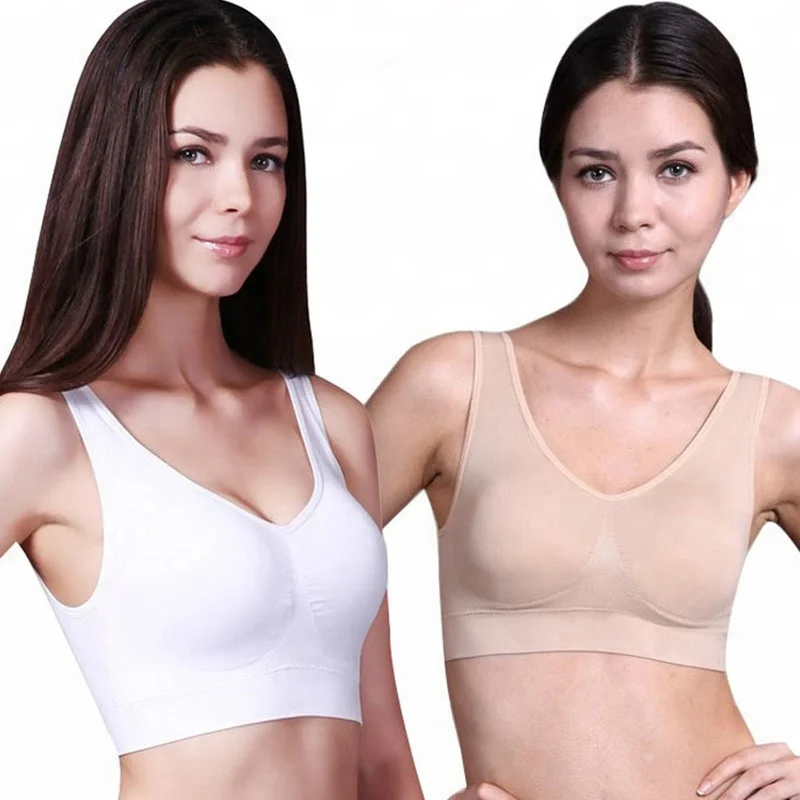 
AS SEEN ON TV Polyamide Spandex High Impact Support Wireless Sports Ahh Bra With Pads Sports Bra Women 