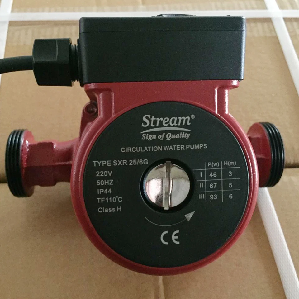 SXR25/6G Small Hot Water Heater Circulation Pressure Pump