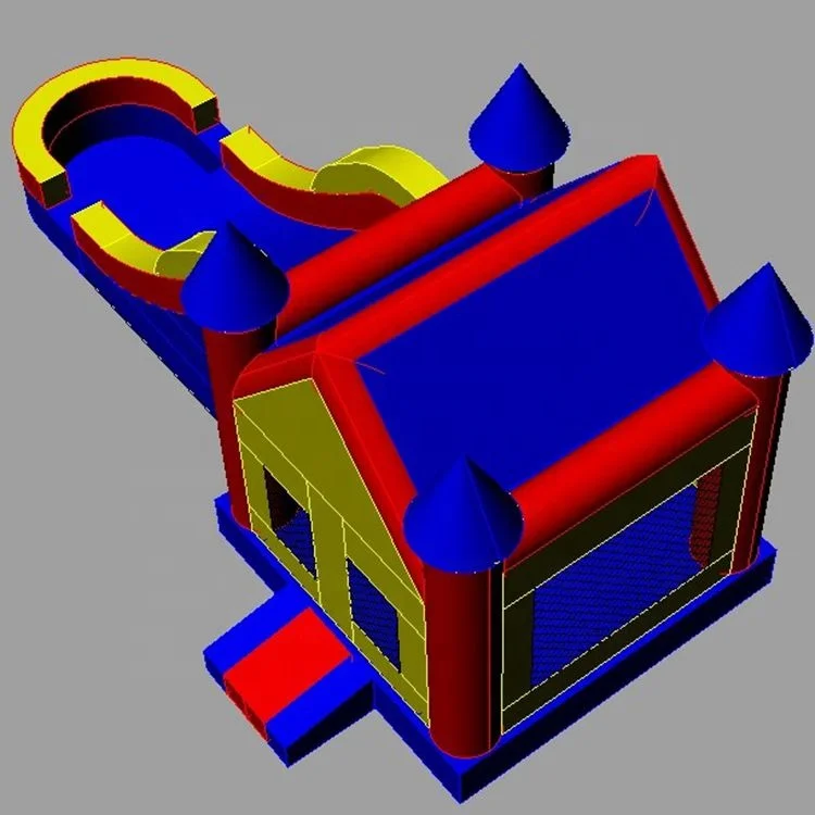 Коммерческий домик для прыжков, водная горка, домик для прыжков с горкой/надувной комбинированный батут с бассейном